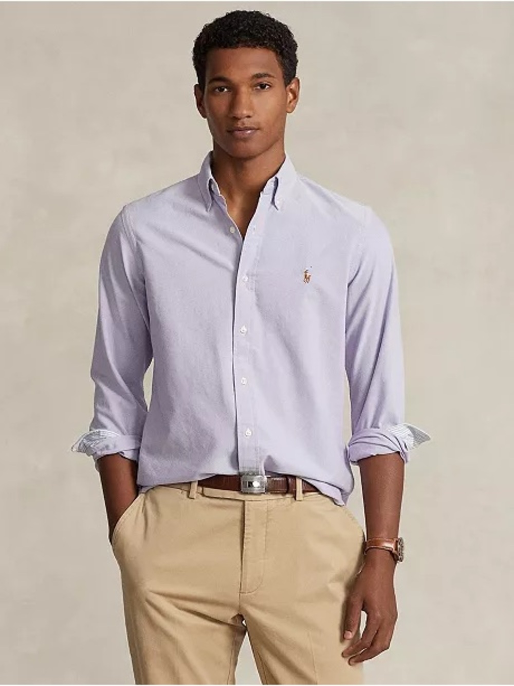Ralph Lauren Light Lavender Button-Down Oxford Shirt